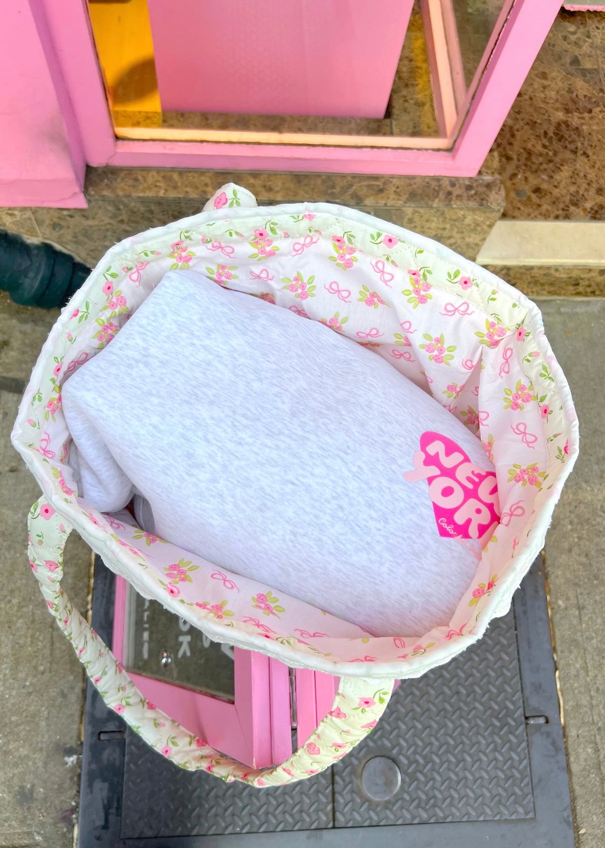 Pink Blossom Hearts Tote
