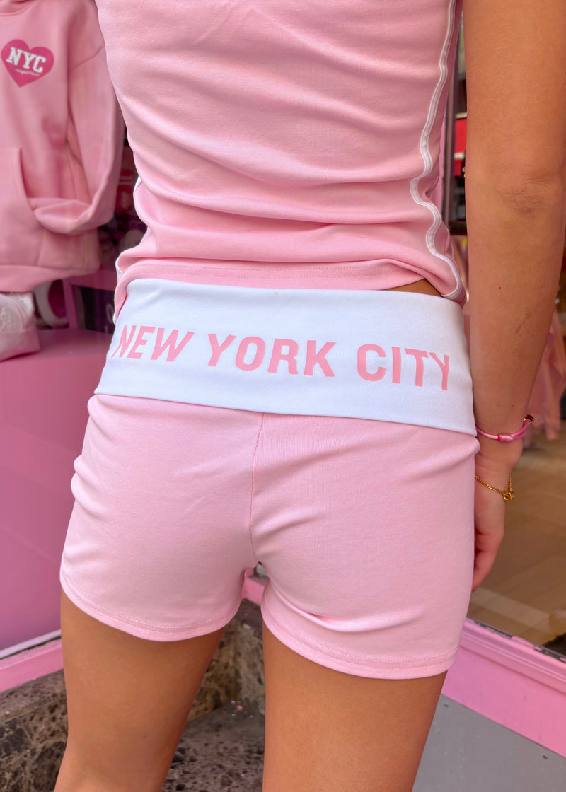 Pink Foldover NYC Shorts