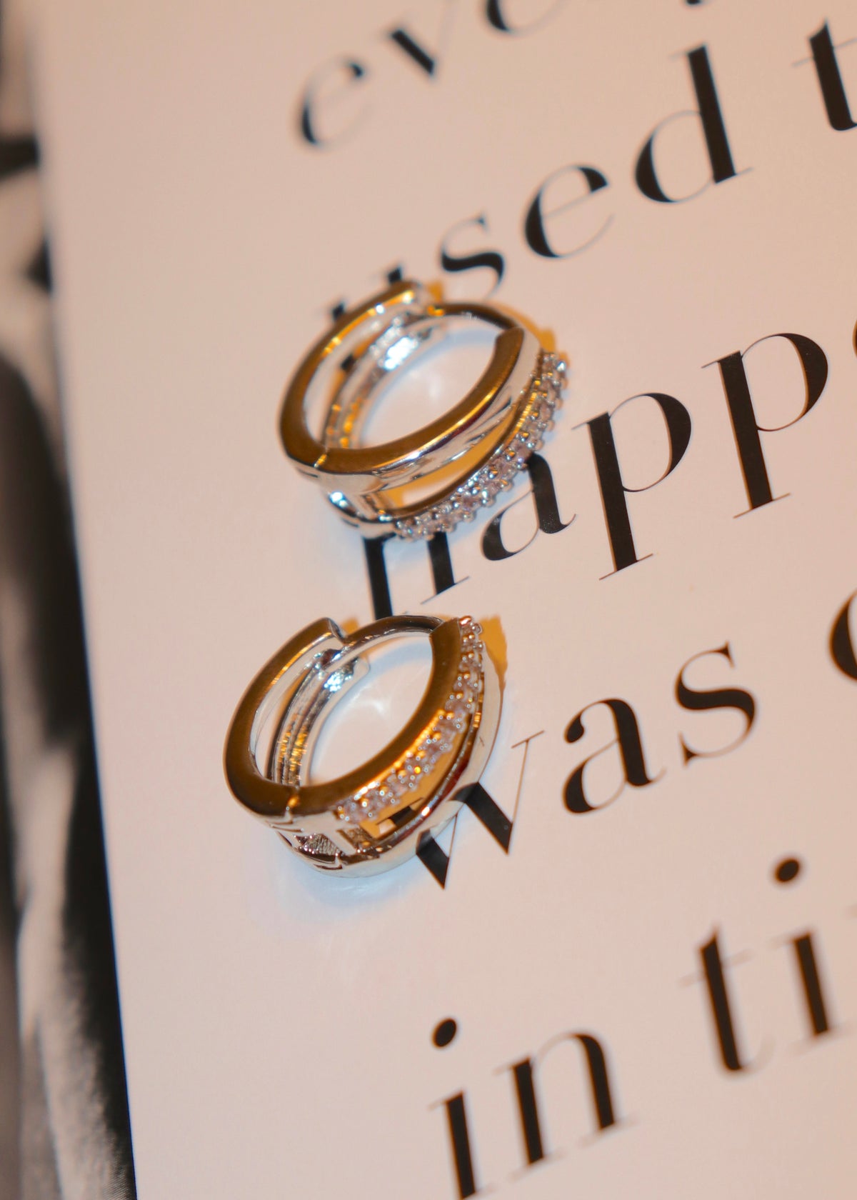 Silver Double Hoop Huggies