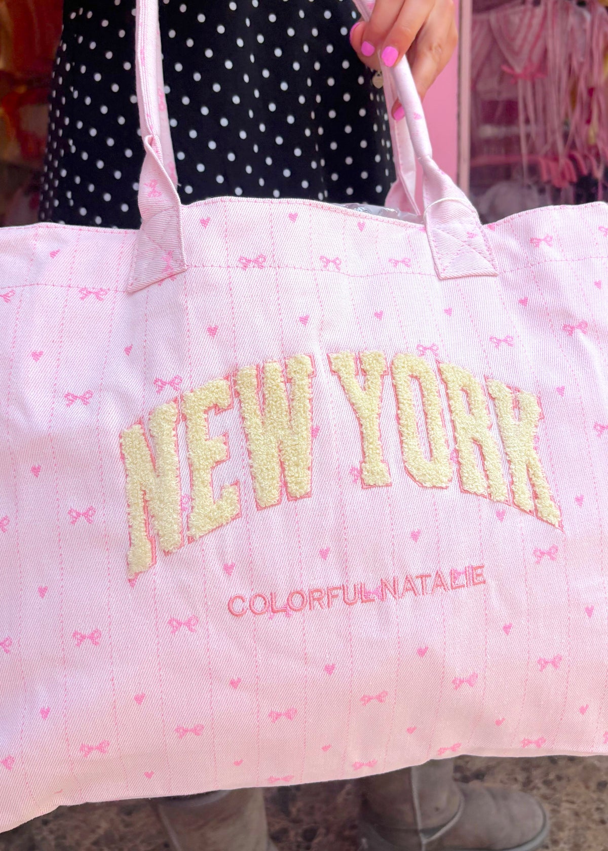 New York Pink Bow Tote