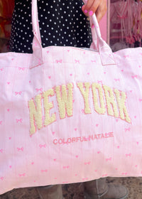 New York Pink Bow Tote