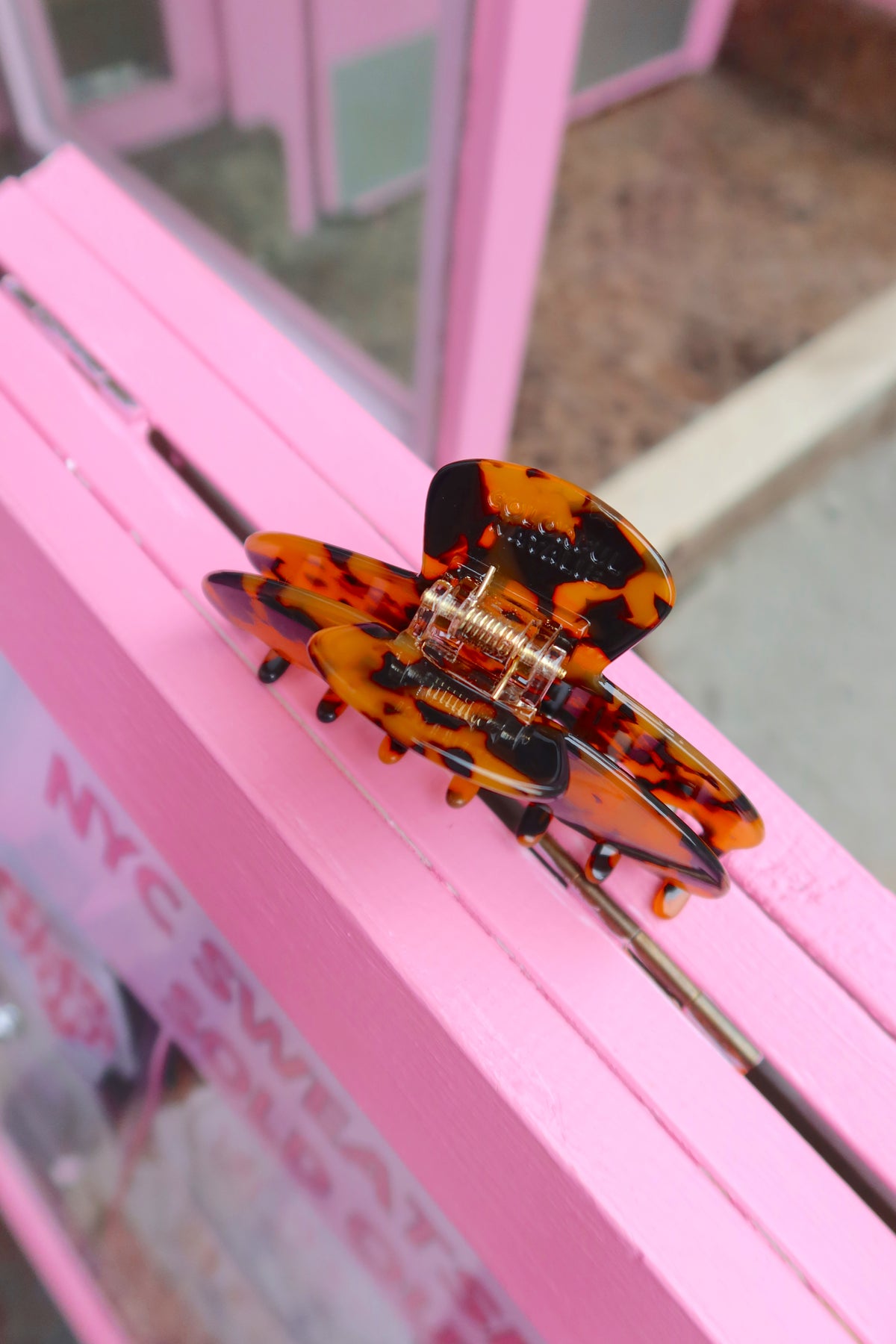 New York Studded Leopard Hair Clip