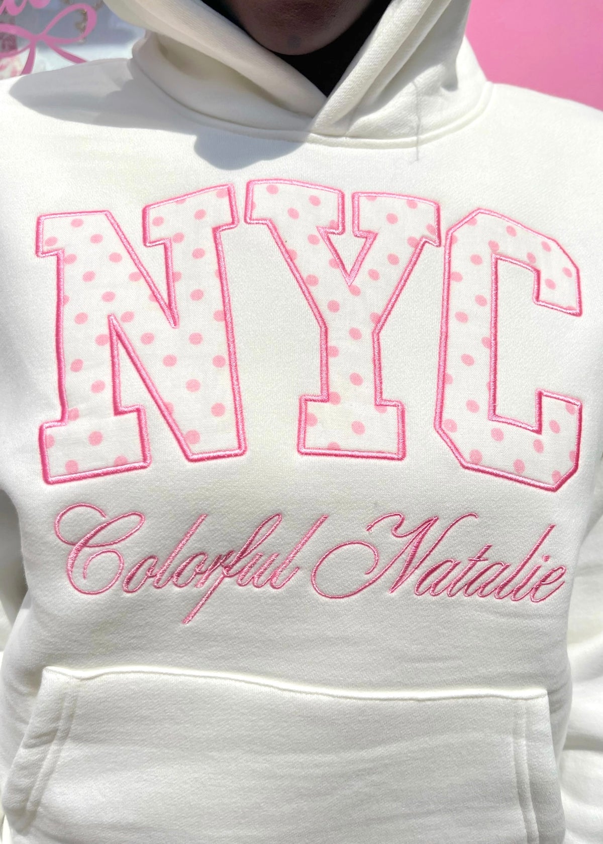Preorder: Polka Dot Babe Embroidered NYC Hoodie