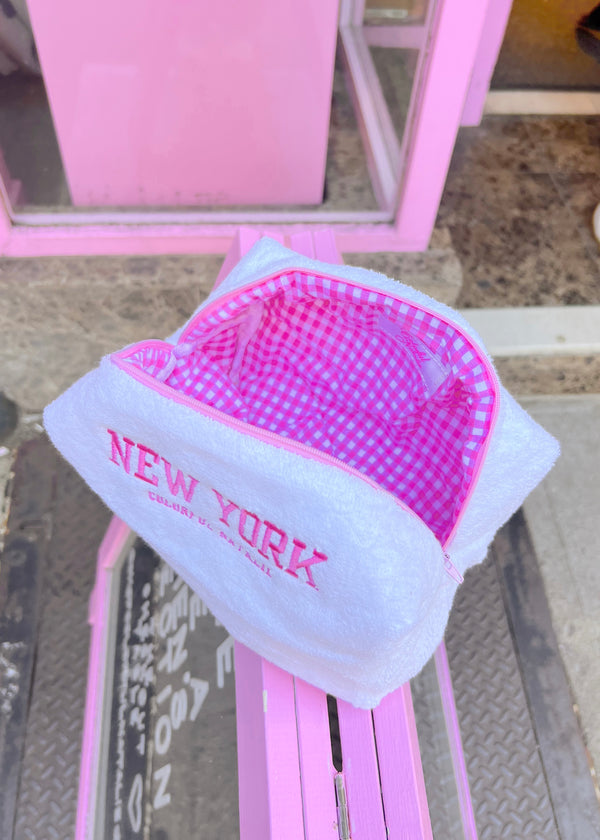 White Terry New York Makeup Bag