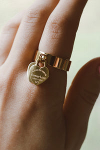 Gold Double Hearts Ring