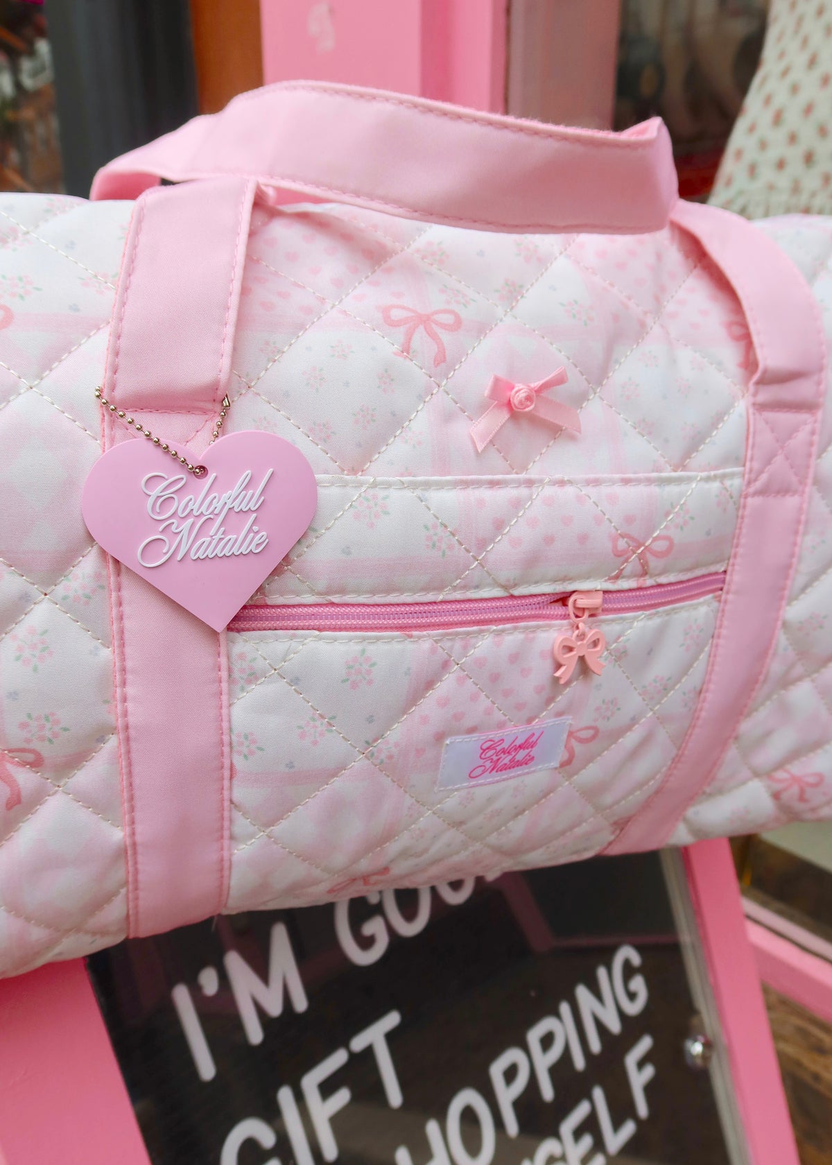 Pink Bows Duffle Bag