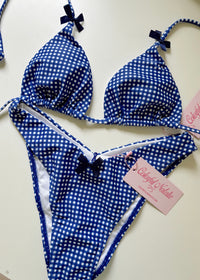 Lisette Blue Gingham Bikini Set