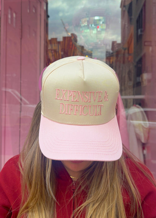 Expensive and Difficult Pink Trucker Hat