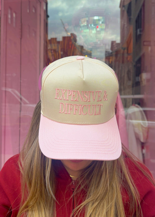 Expensive and Difficult Pink Trucker Hat