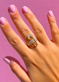 Safety Pin Gold Ring