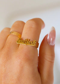 New York Gothic Name Ring