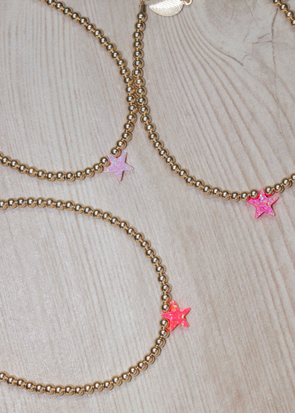 14k Gold Filled Opal Star Clasp Bracelet