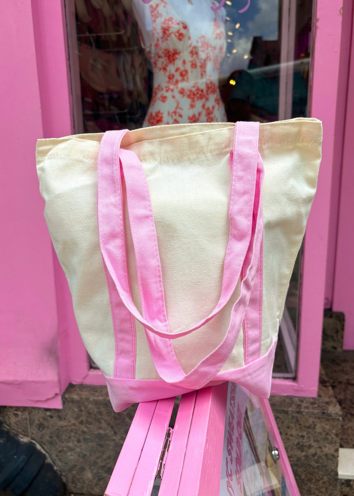 Preorder: Colorful Natalie Light Pink Embroidered Tote Bag