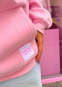 New York City Pink Frayed Hoodie