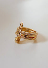 Pin Locked Gold Ring