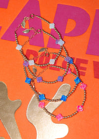 14k Gold Filled Opal Mini Clover Clasp Bracelet