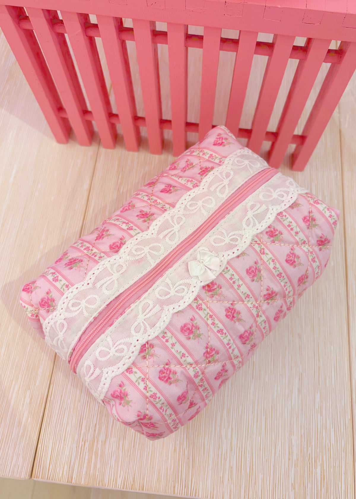 Sweet Dreams Floral Makeup Bag