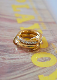 Gold Chunky Double Stacked Ring