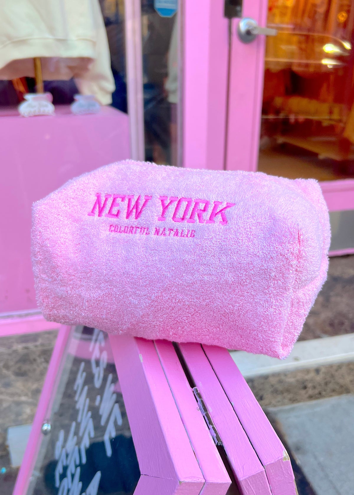 Pink Terry New York Makeup Bag