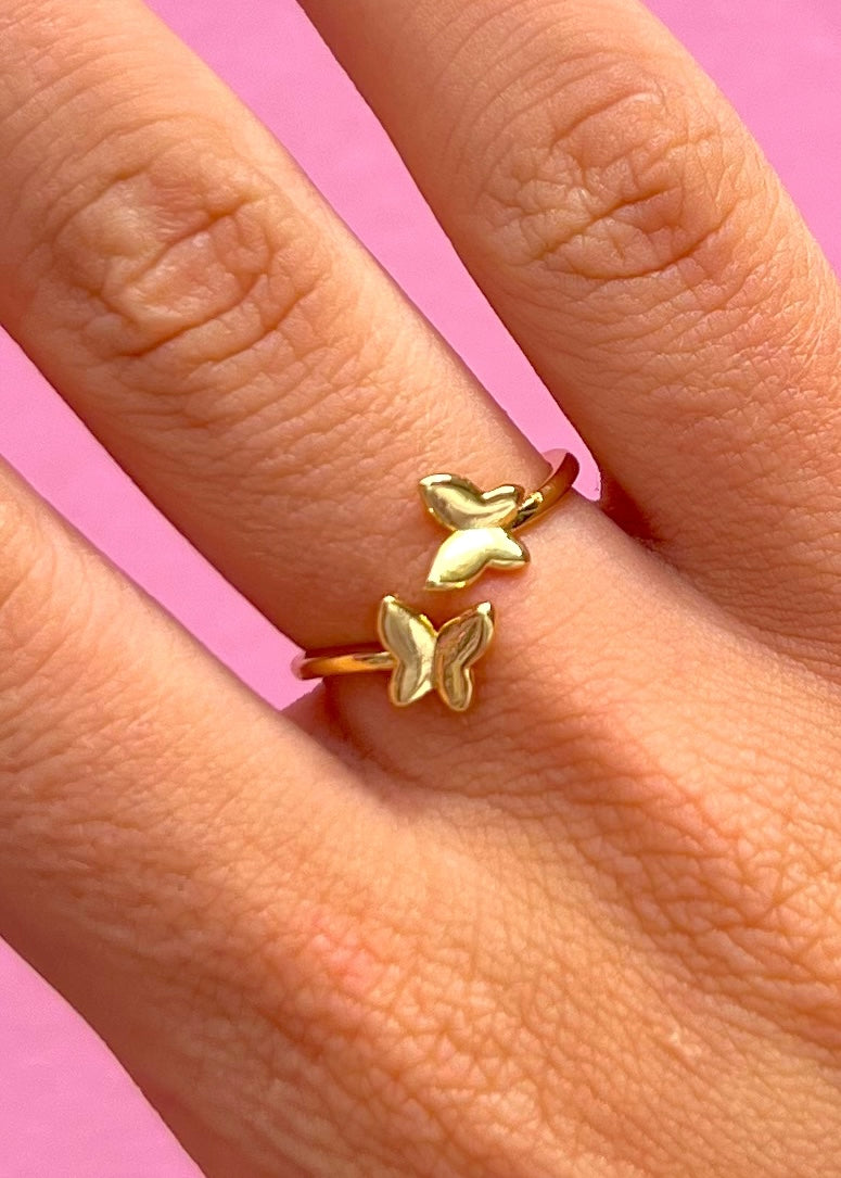 Butterfly Fairy Gold Ring