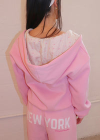 New York Pink Zip Up