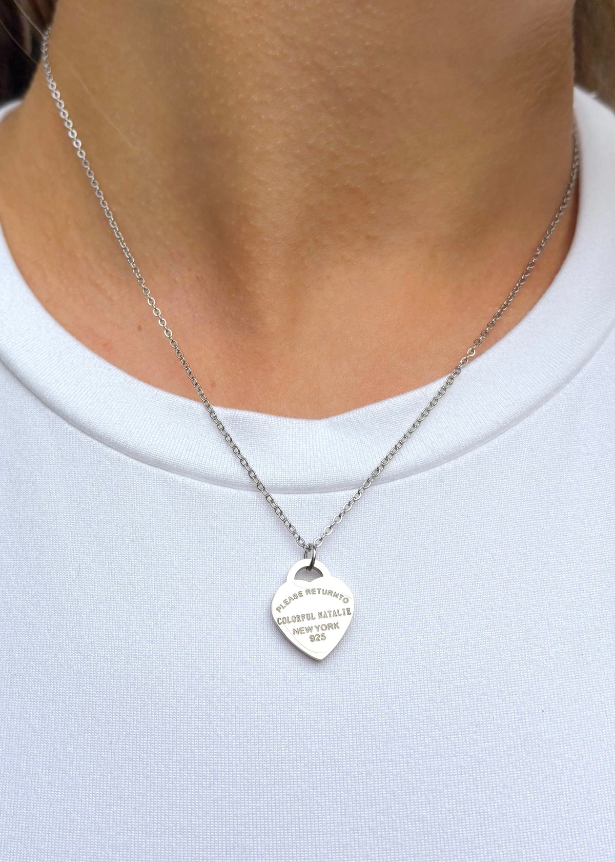 CN Silver Heart Necklace