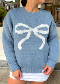 Penelope Blue Bows Sweater