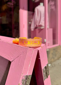 New York Yellow Embroidered Bracelet