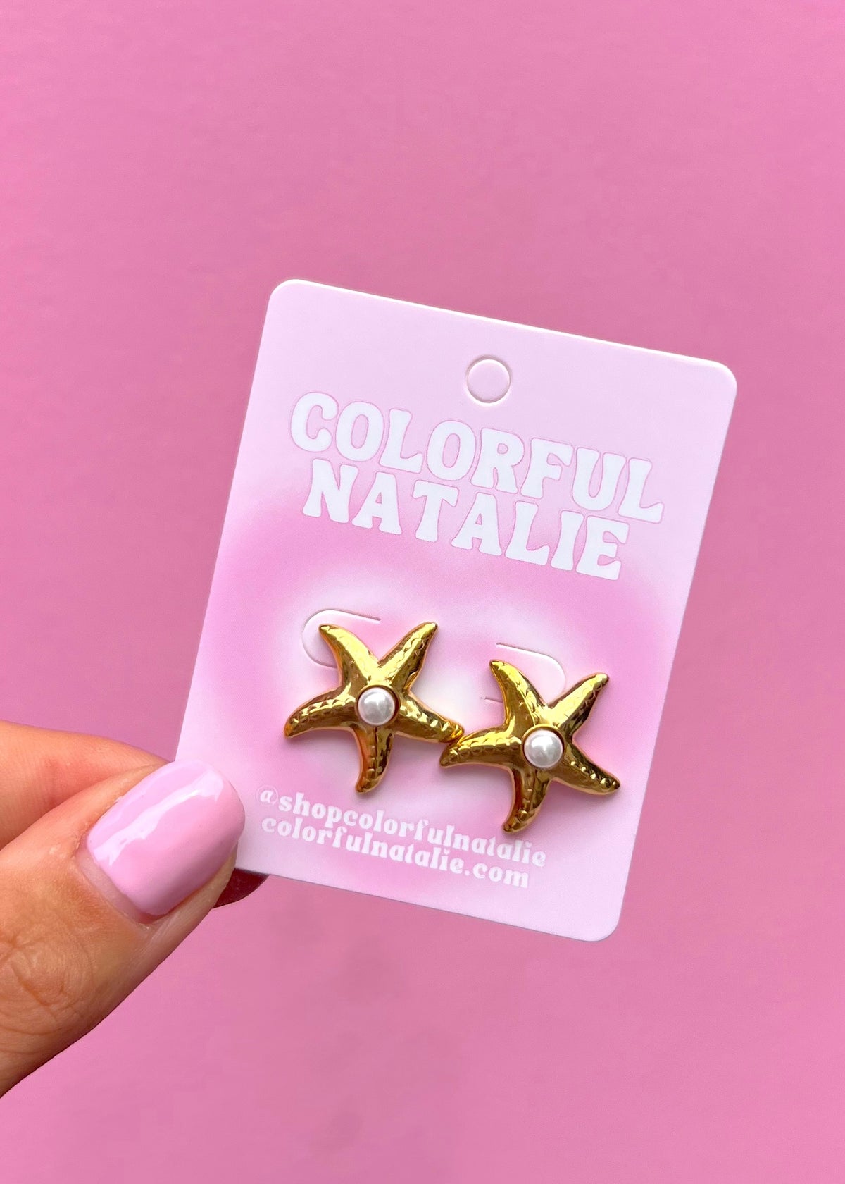 Starfish Pearl Earrings