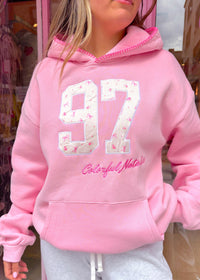 Pink 97 Stitched Hoodie