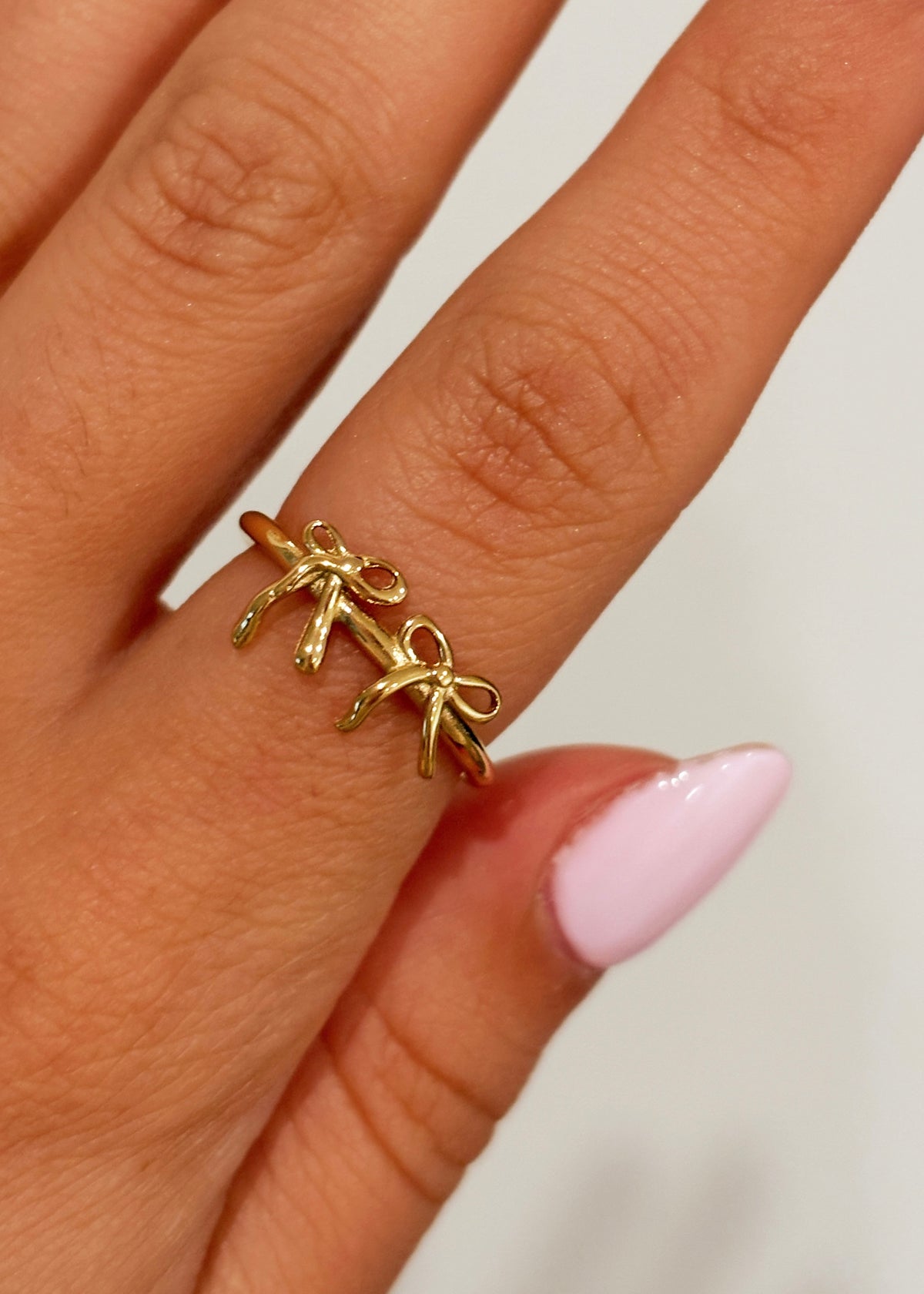 Double Bows Gold Ring