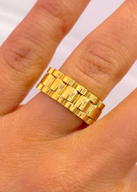 Chunky Chain 18k Gold Ring