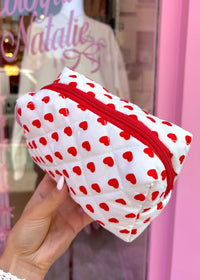 Red Hearts Makeup Bag