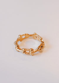 Gold Chunky Double Stacked Ring