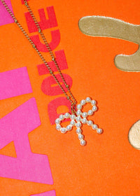 Gold Chunky CZ Initial Necklace