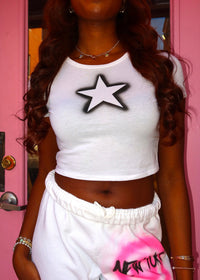 White Crop Star Tee - CAMAIR x CN