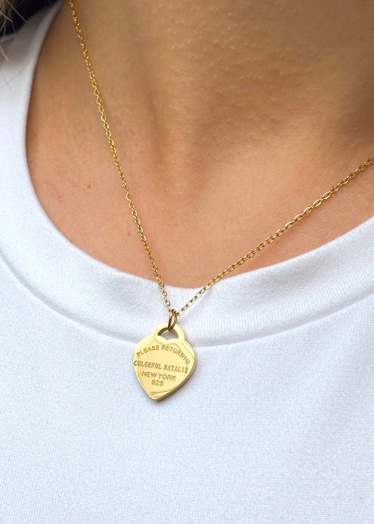 CN Gold Heart Necklace
