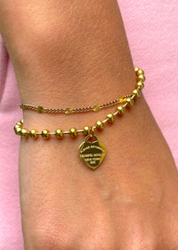 CN Gold Beaded Clasp Bracelet