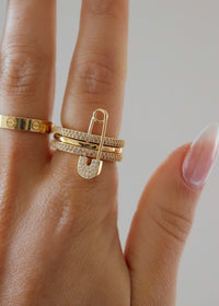 Pin Locked Gold Ring