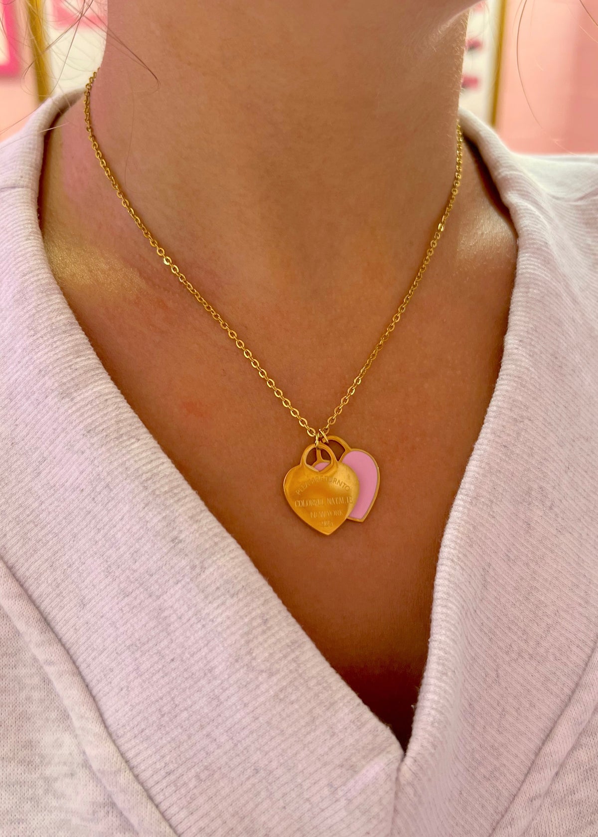 Pink Return To Heart Necklace