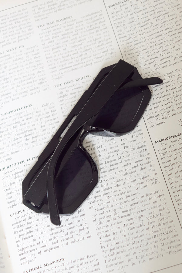 Silvana Black Frame Double Bridge Sunglasses