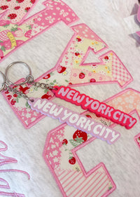 New York City Hot Pink Keychain