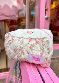 Bows On Florals Makeup Bag