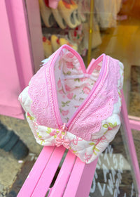 Floral Bows Makeup Bag