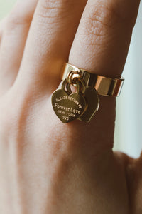 Gold Double Hearts Ring