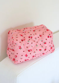 Red Hot Florals Makeup Bag