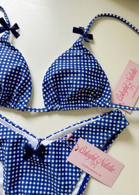 Lisette Blue Gingham Bikini Set