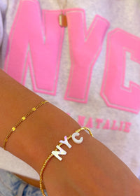 NYC Gold Beaded Bracelet