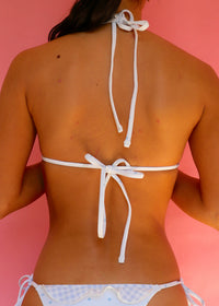 Linnea Blue Dots String Bikini Top
