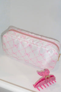 Pink Bows Makeup Bag